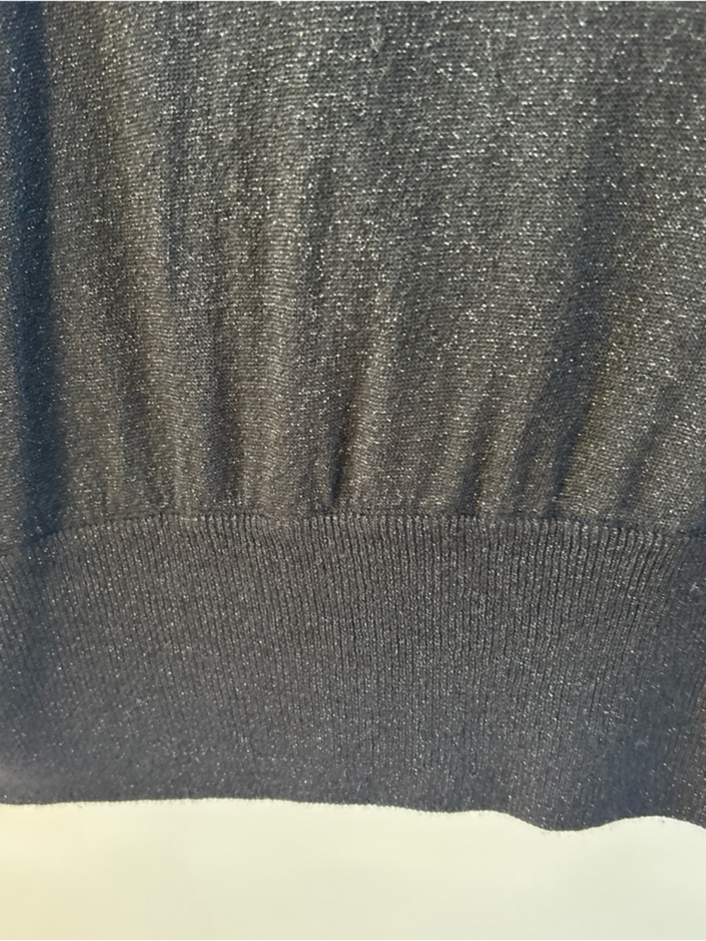 INC Women's Black Metallic Drape Front Sweater Top, Large - Picture 5 of 5